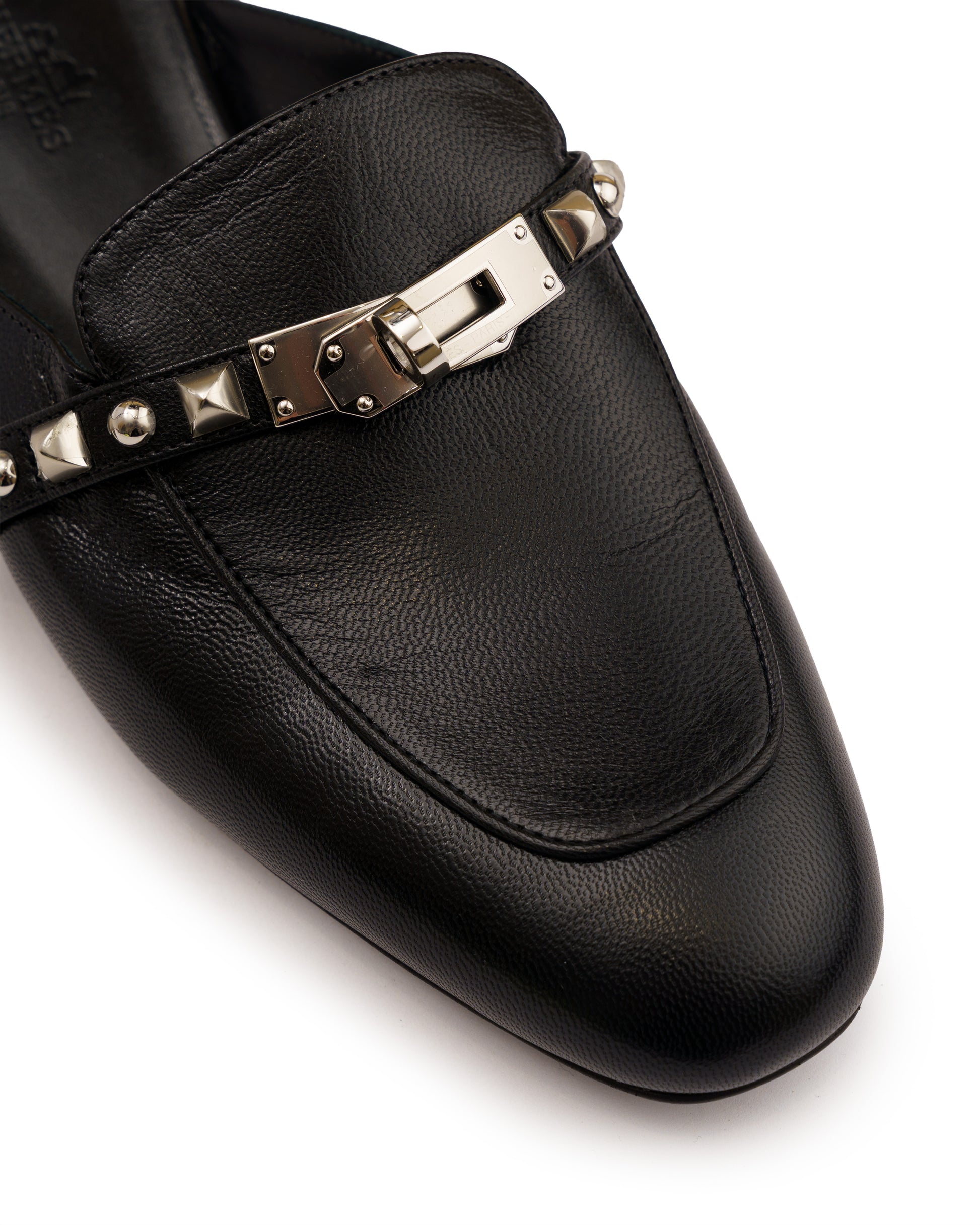 HERMES STUDS LOAFERS BLACK image