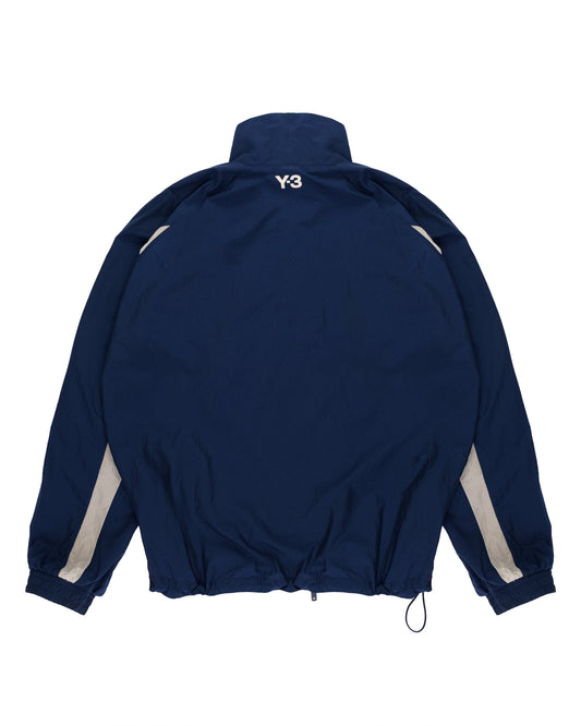 Yohji Yamamoto Y3 3-stripes nylon shell dark blue jacket