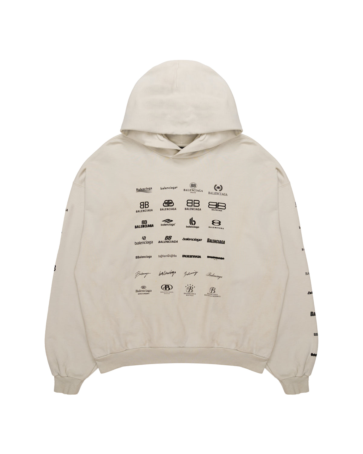 Balenciaga Archives Logos Hoodie