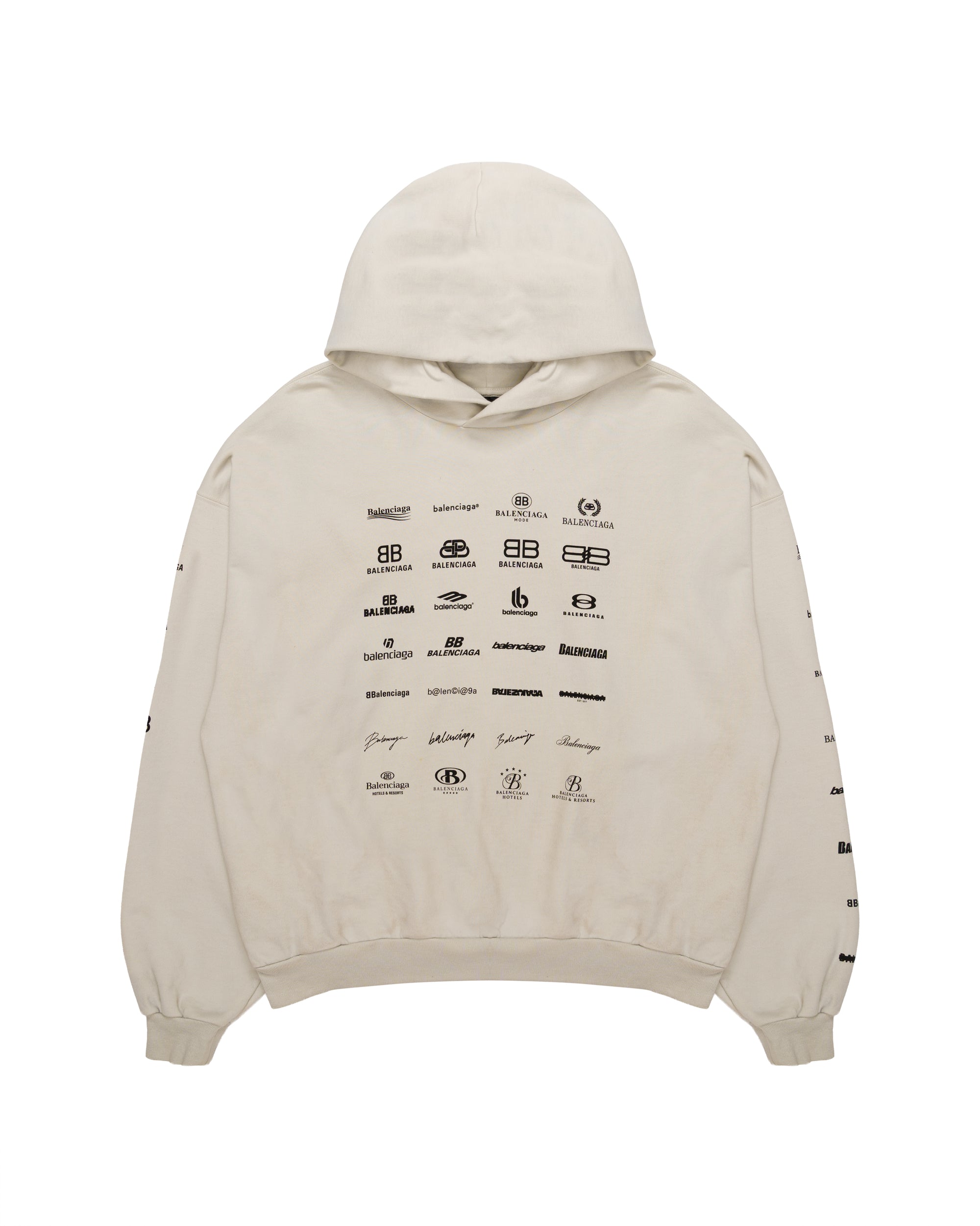 Balenciaga Archives Logos Hoodie
