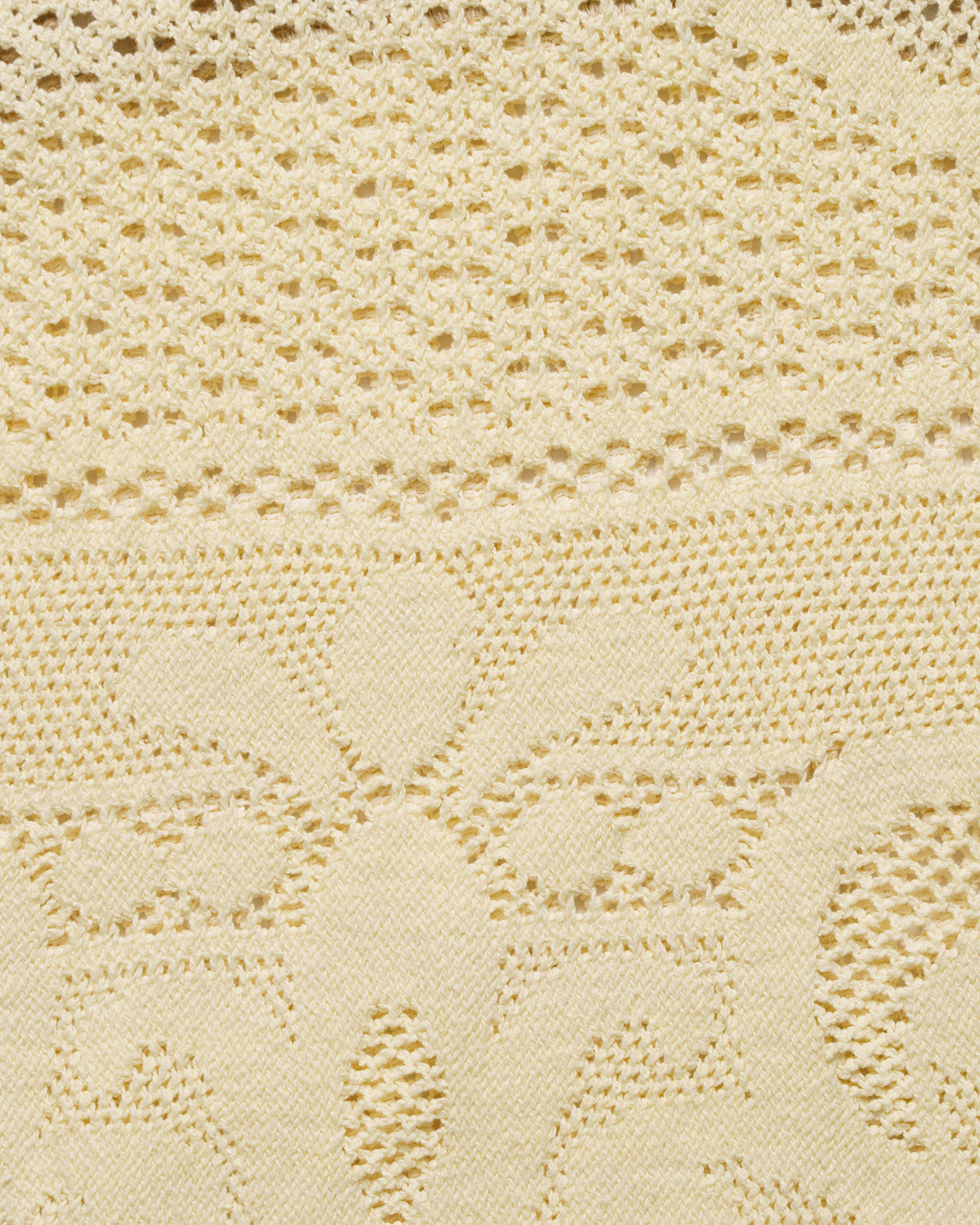 Marine Serre regenerated crochet raglan natural sweater