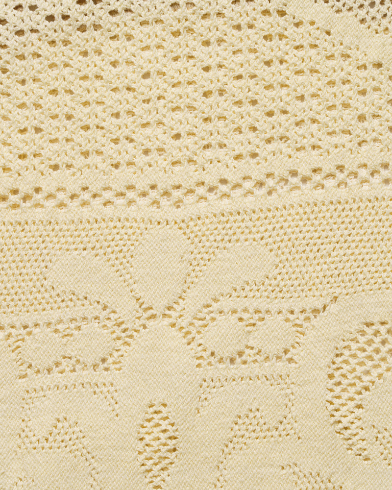Marine Serre regenerated crochet raglan natural sweater thumbnail