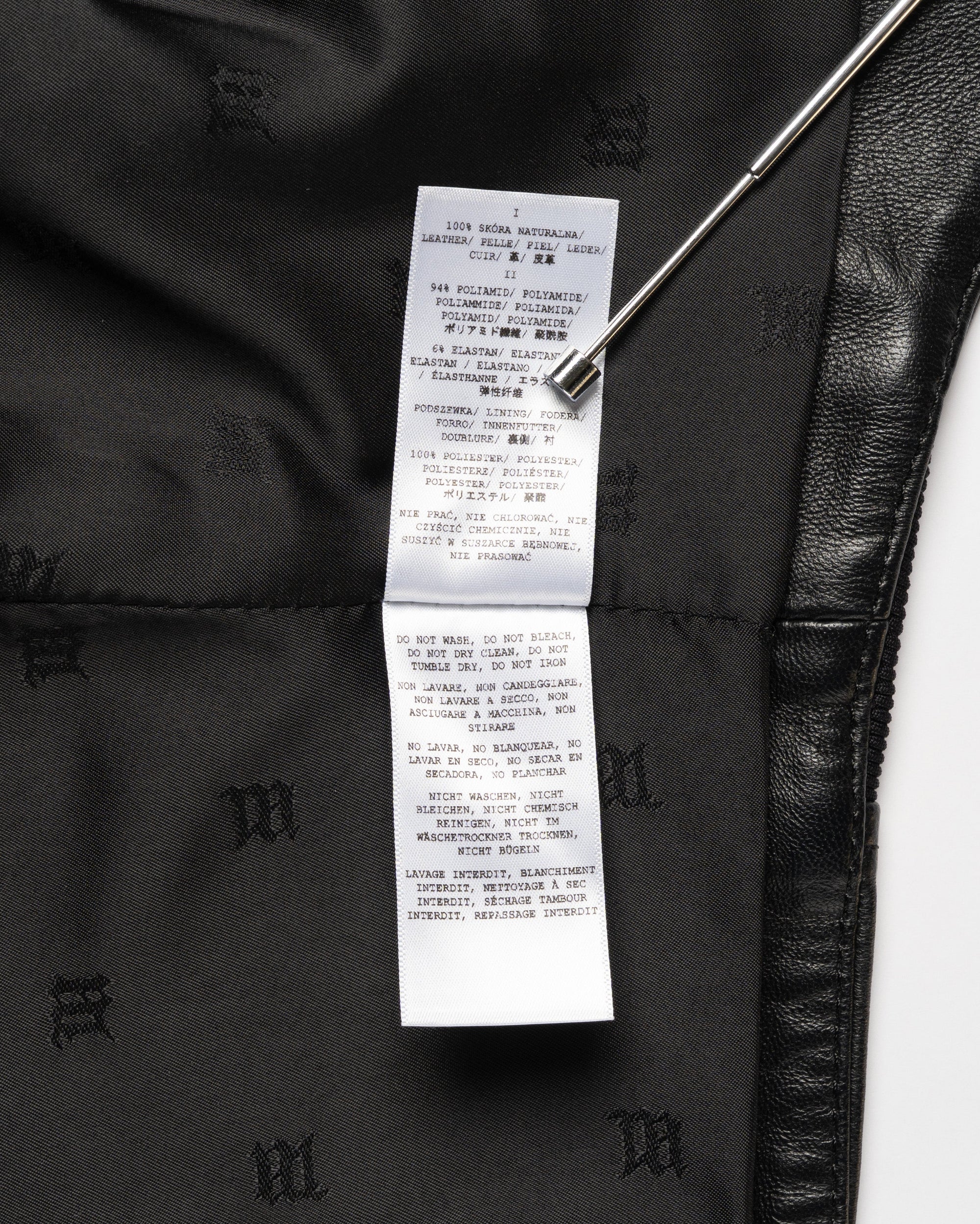 MISBHV corset faux-leather biker jacket