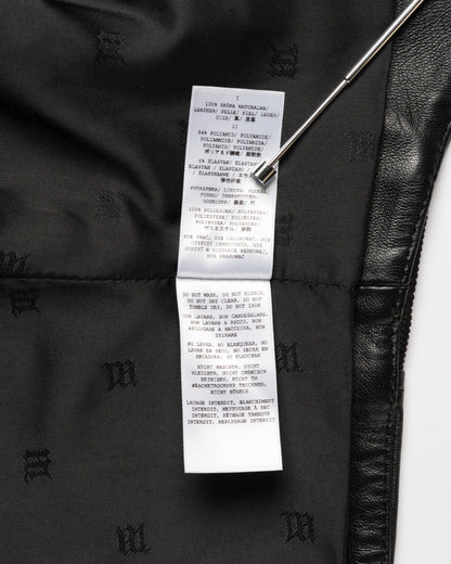 MISBHV corset faux-leather biker jacket MISBHV
