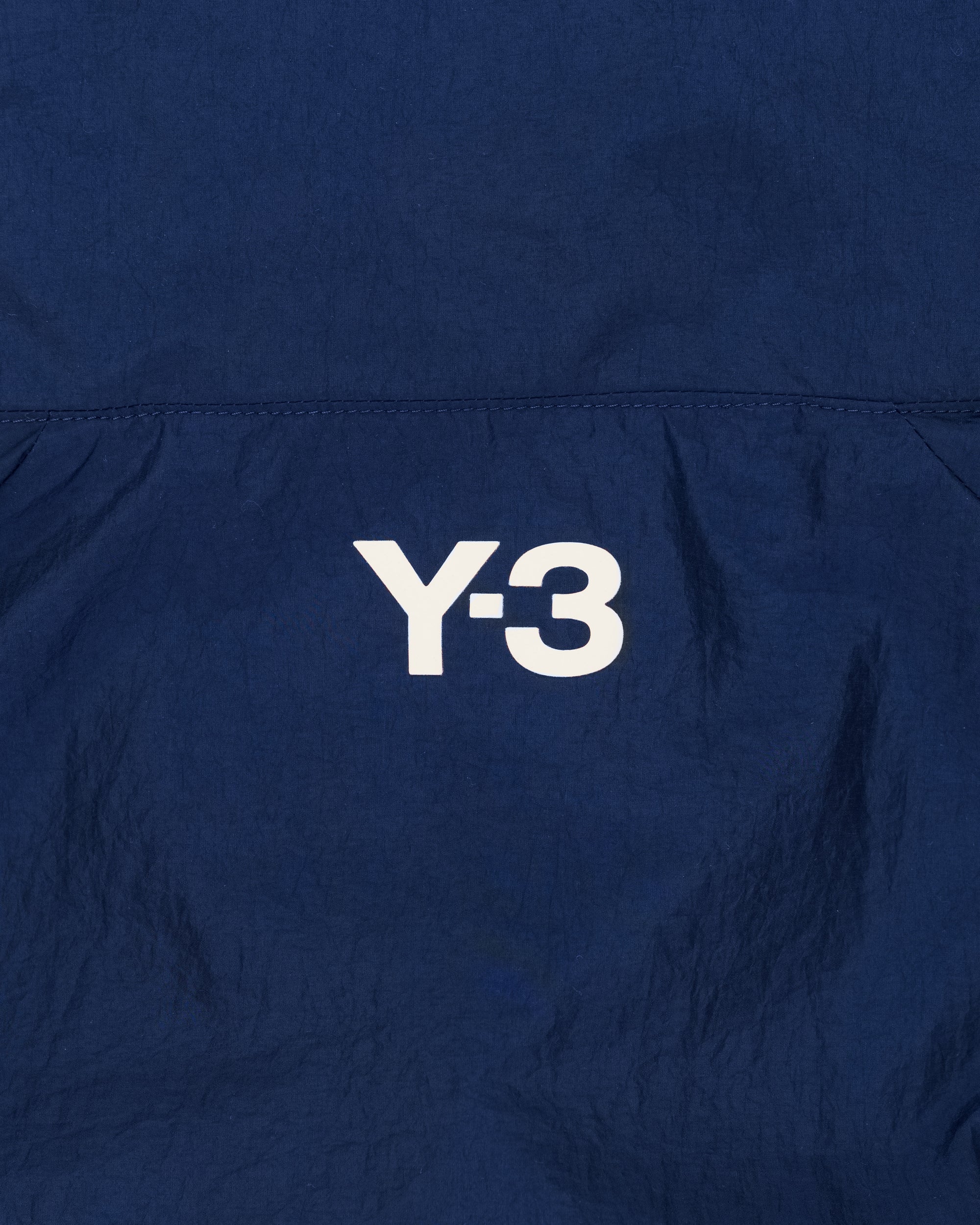 Yohji Yamamoto Y3 3-stripes nylon shell dark blue jacket