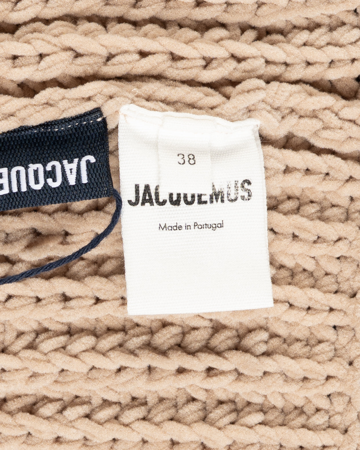 Jacquemus Halter neck knitted beige dress