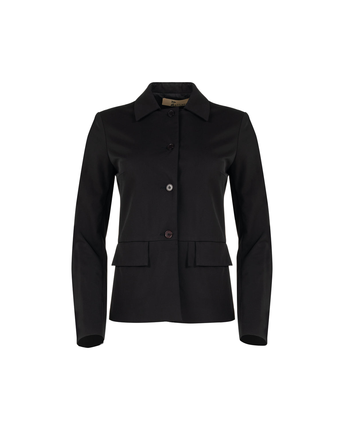 John Galliano gabardine single-breasted blazer jacket