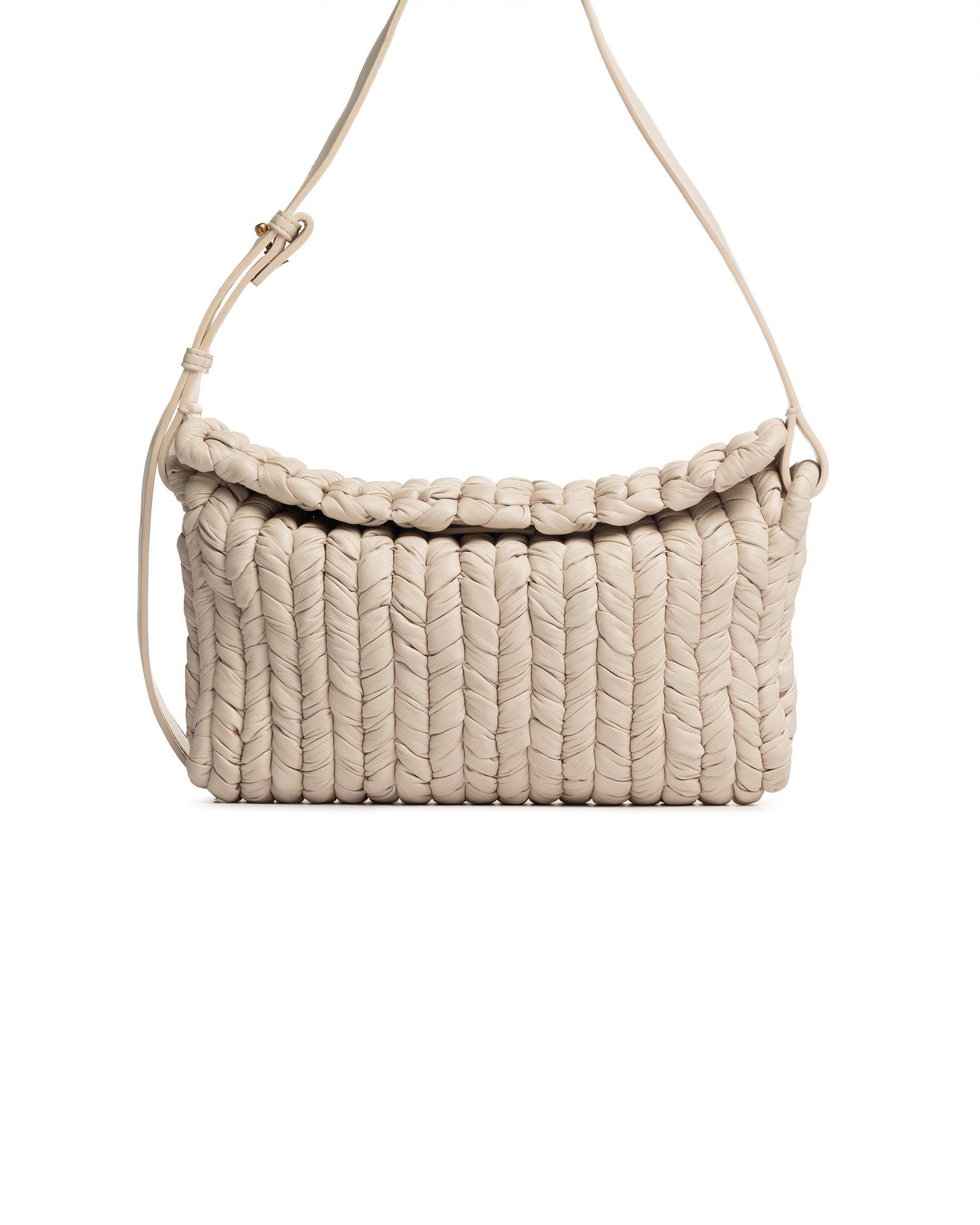 Nanushka The Square press-stud cream white shoulder bag Nanushka
