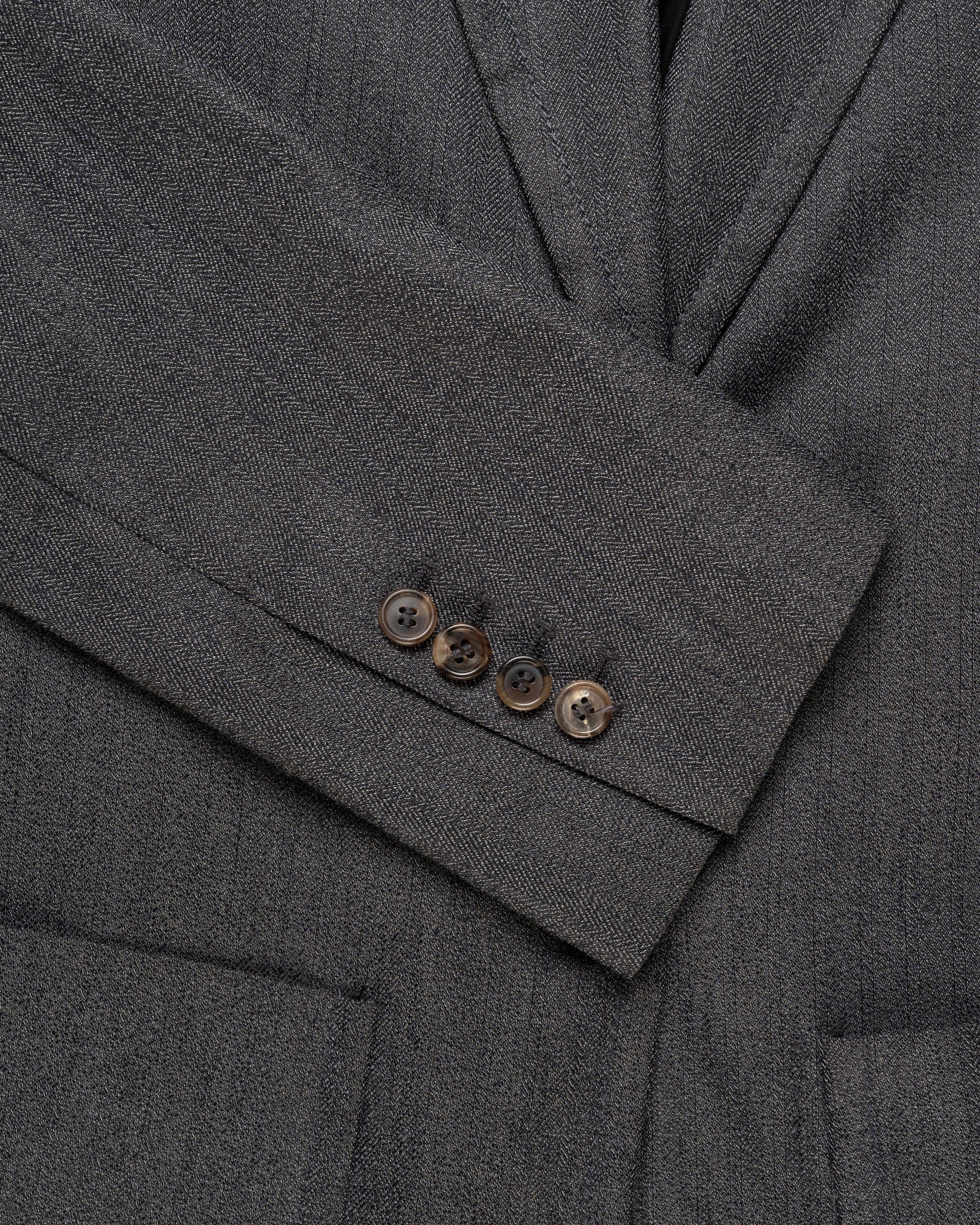 Ann Demeulemeester laced grey elongated blazer jacket