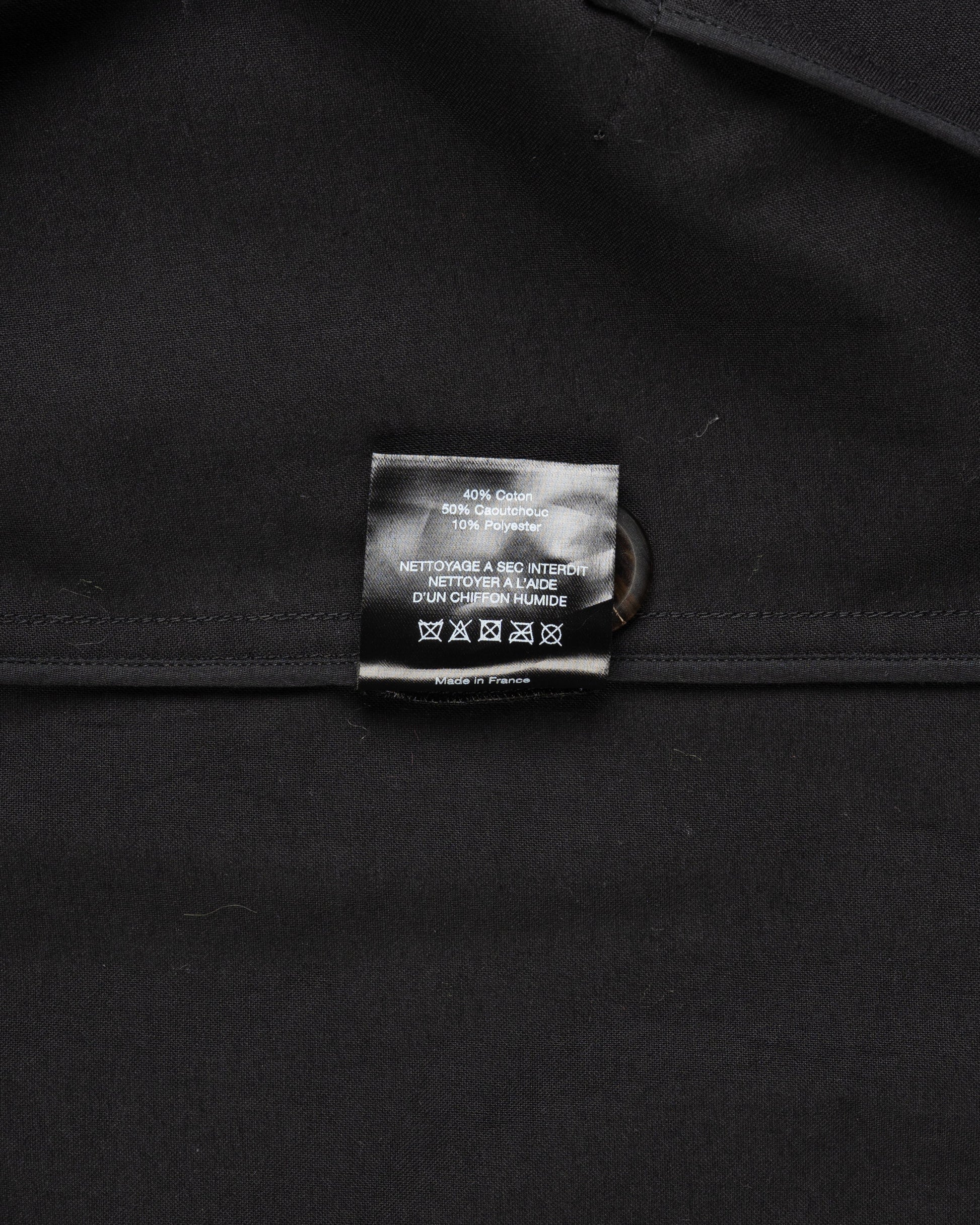 Kwaidan Editions single-breasted rubber black coat Kwaidan