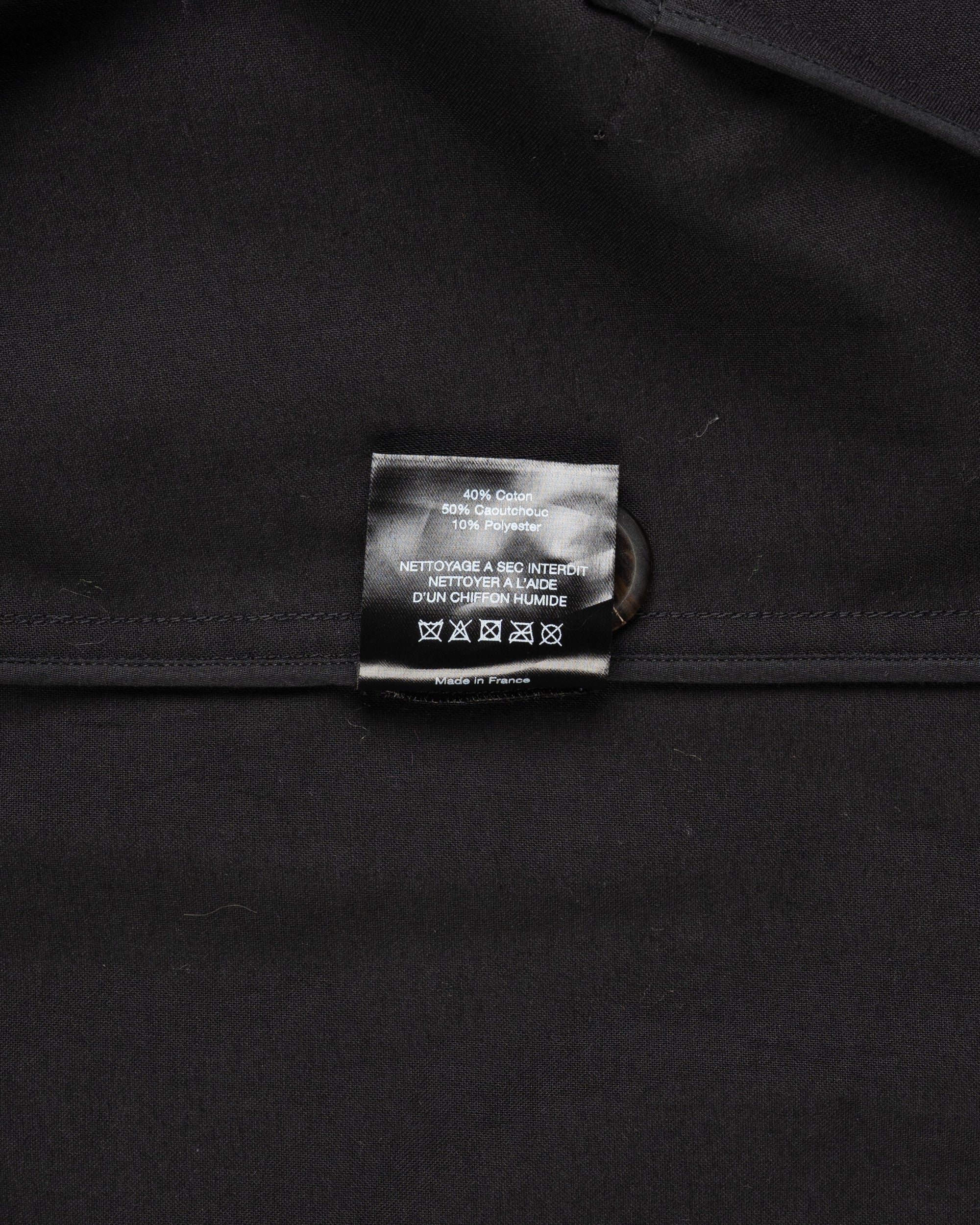 Kwaidan Editions single-breasted rubber black coat