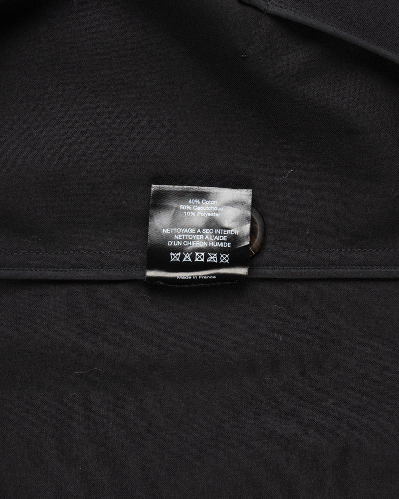 Kwaidan Editions single-breasted rubber black coat thumbnail