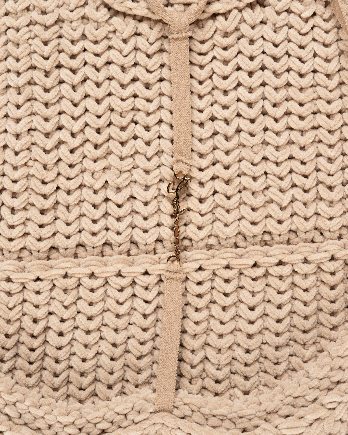 Jacquemus Halter neck knitted beige dress