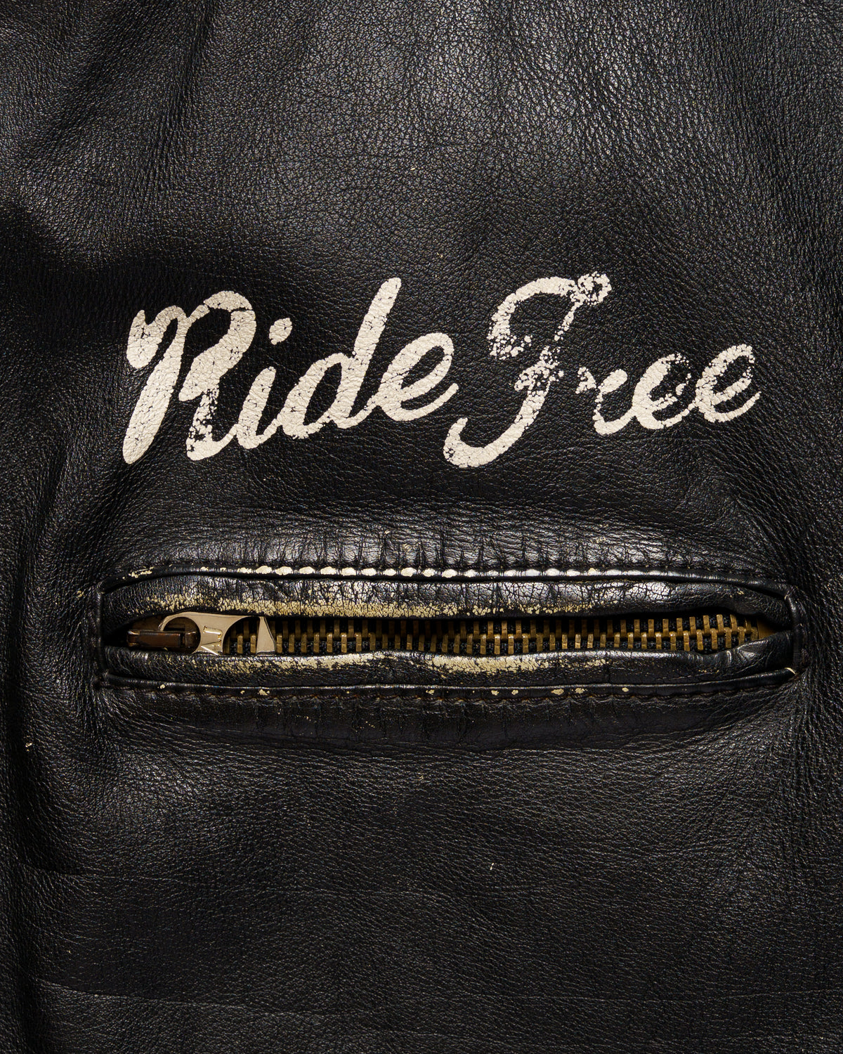 Giorgio Armani back logo leather biker jacket