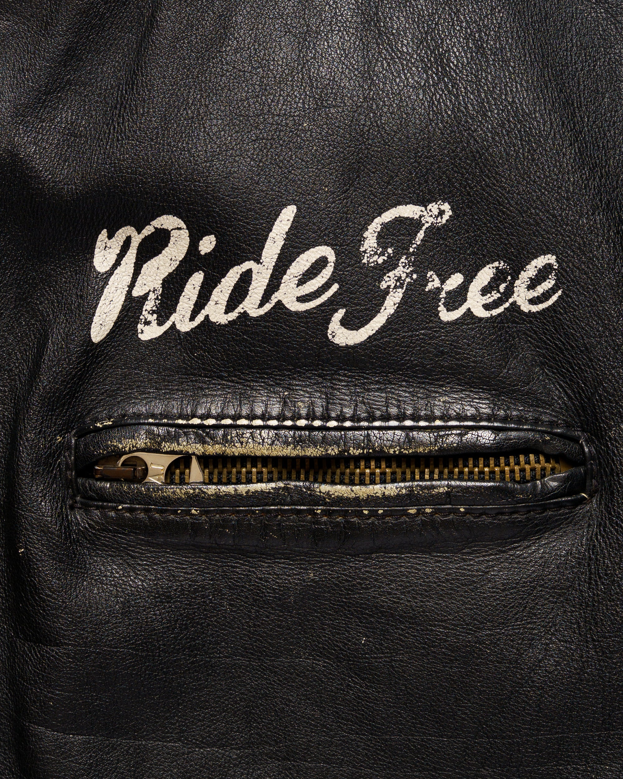 Giorgio Armani back logo leather biker jacket