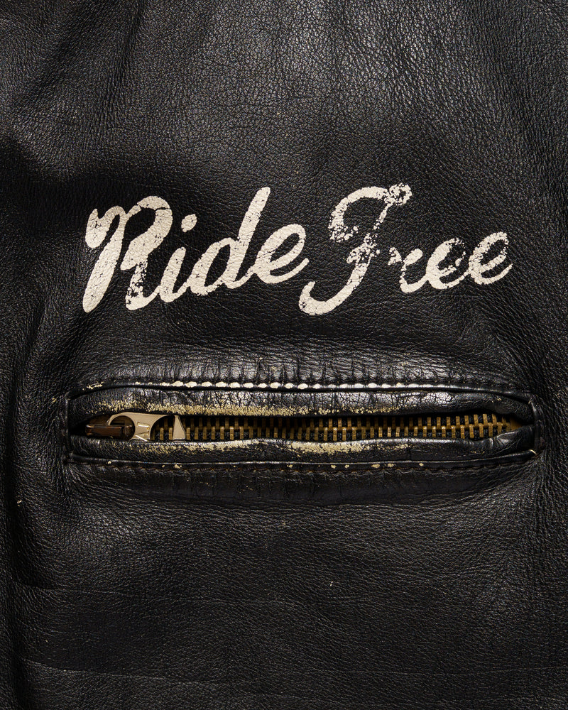 Giorgio Armani back logo leather biker jacket thumbnail