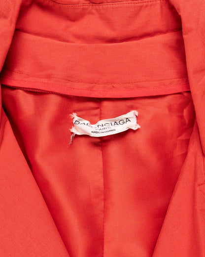 Balenciaga 1980s double-breasted red trench coat Balenciaga