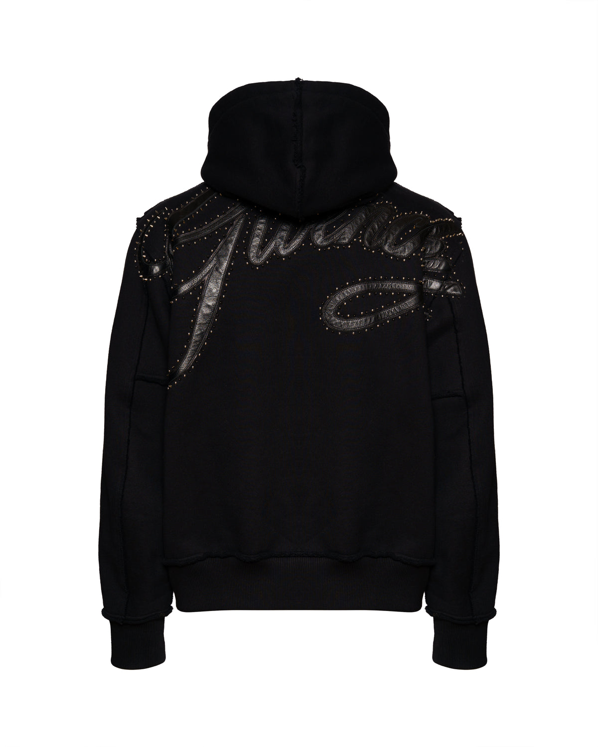 Givenchy pierced back logo hooded bomber jacket