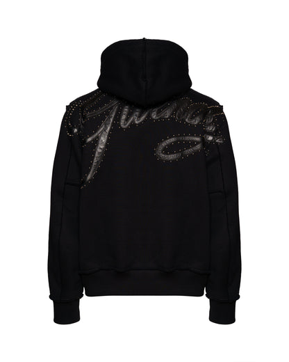 Givenchy pierced back logo hooded bomber jacket Givenchy