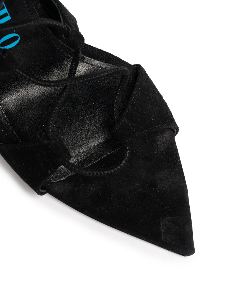 The Attico Renee lace-up ankle strap sandals thumbnail