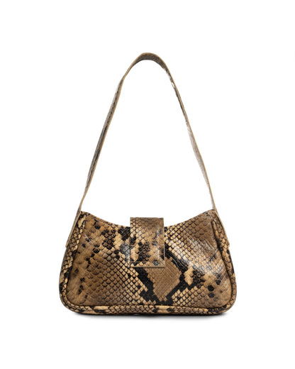 MISBHV metal logo plaque snake-embossed shoulder bag MISBHV