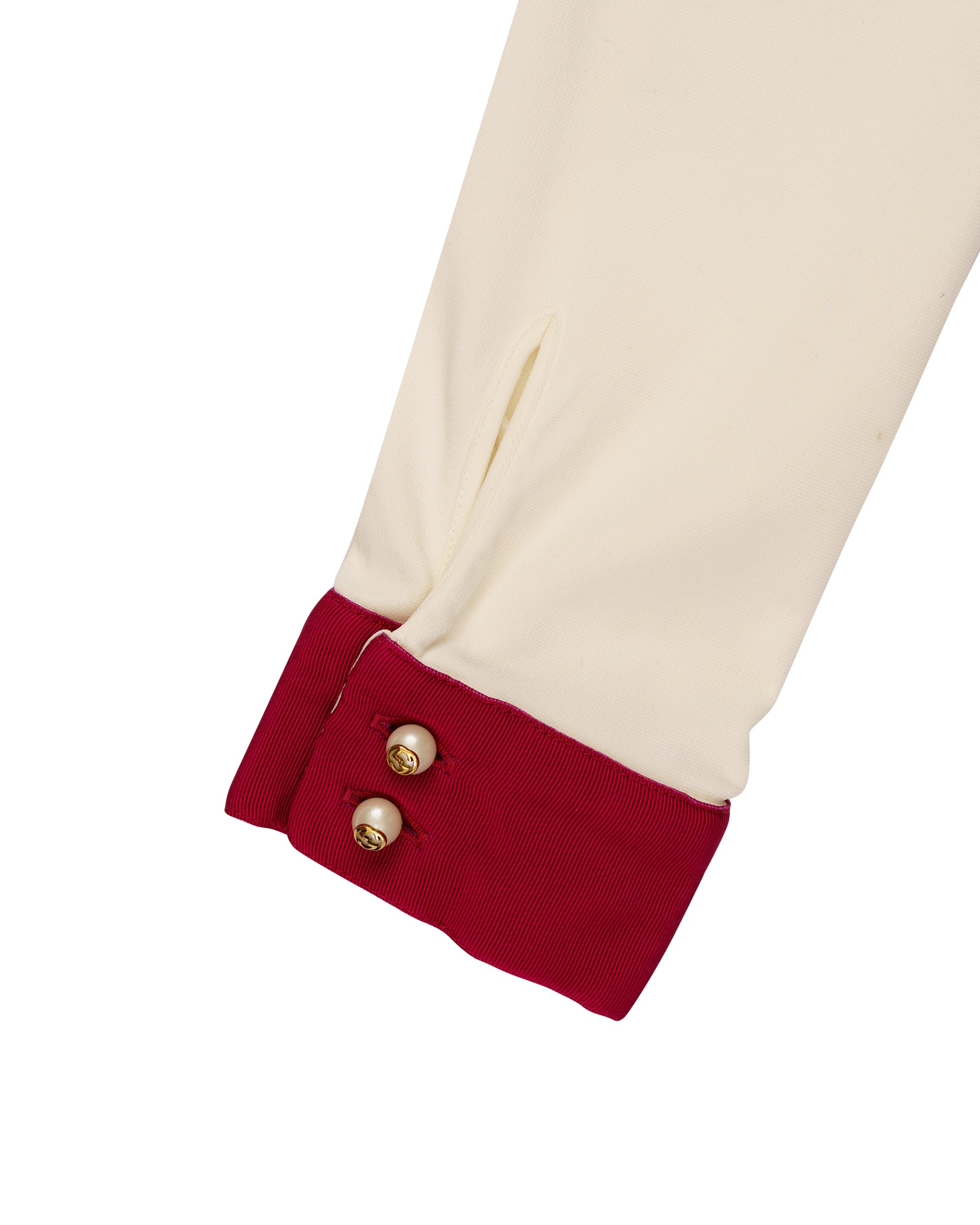 Gucci pearl-buttoned viscose white dress