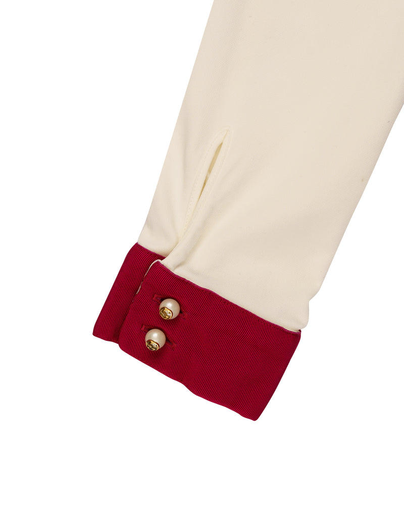 Gucci pearl-buttoned viscose white dress thumbnail