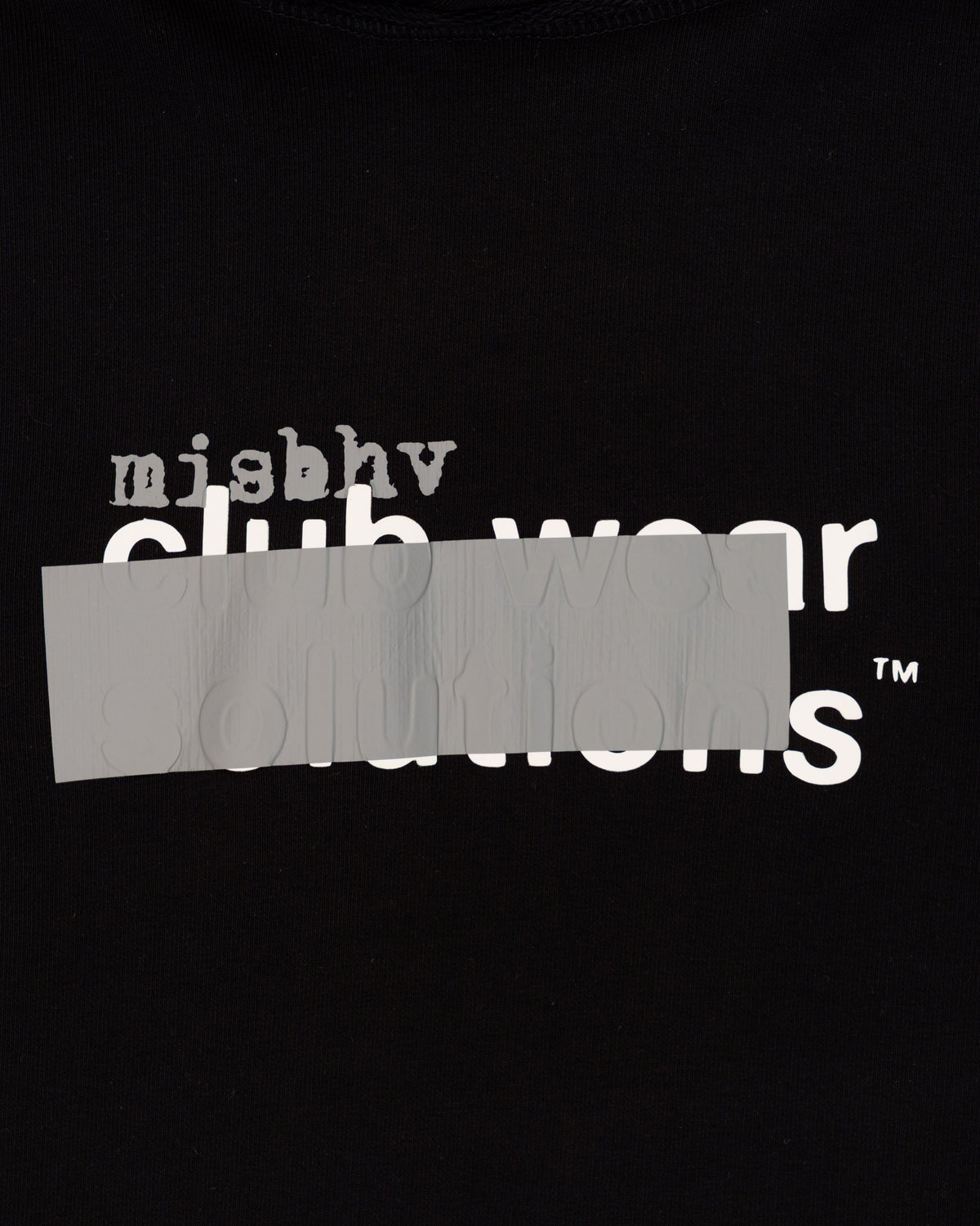 MISBHV "club wear solutions" silver tape hoodie