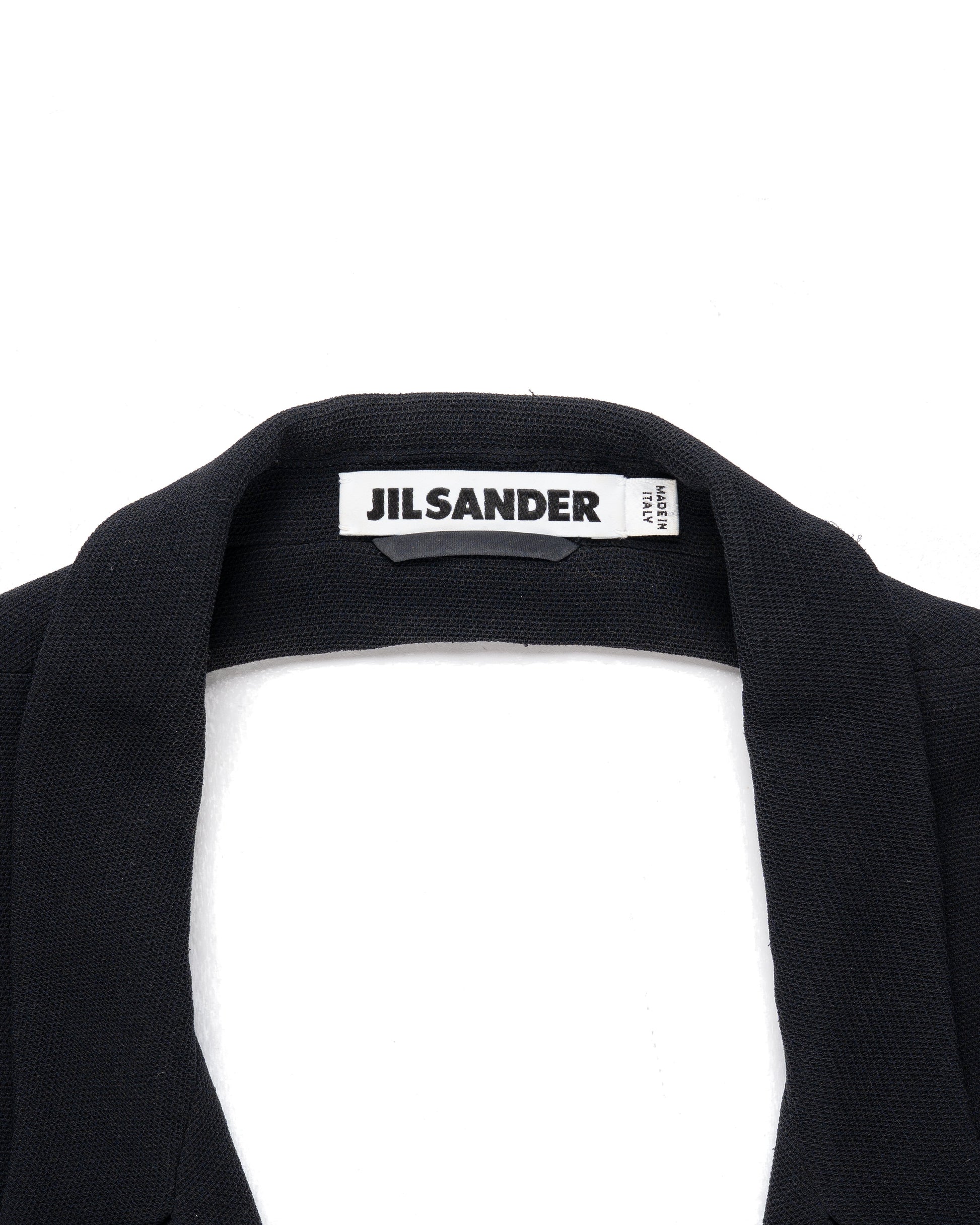 Jil Sander fringe cut-out black blazer jacket Jil