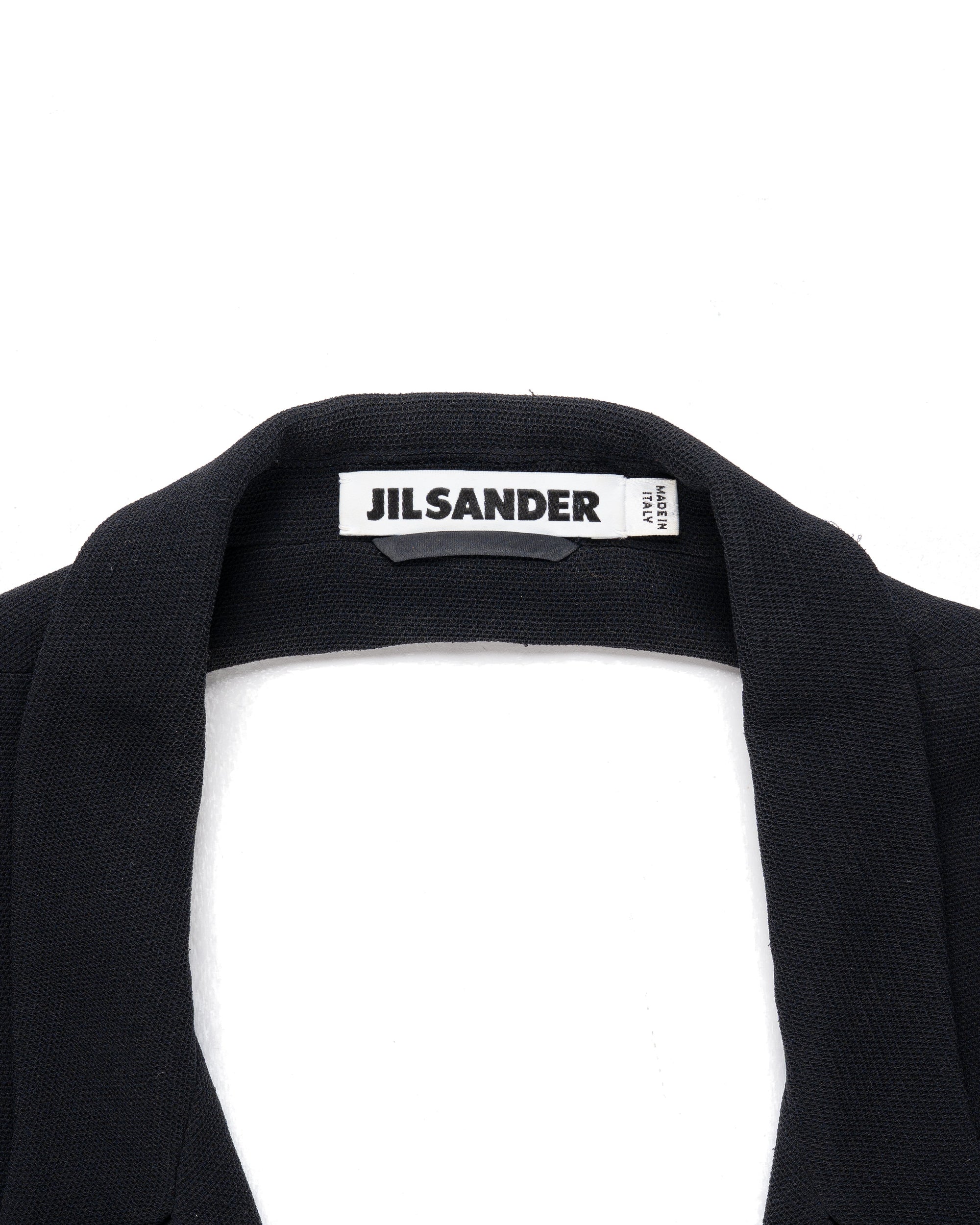 Jil Sander fringe cut-out black blazer jacket