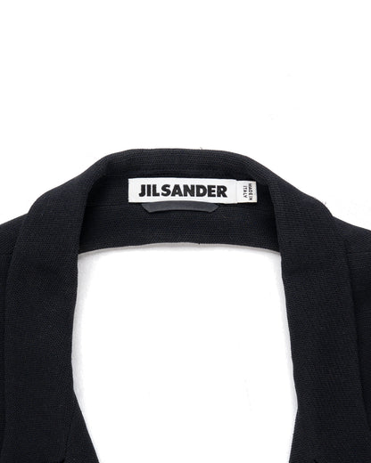 Jil Sander fringe cut-out black blazer jacket Jil