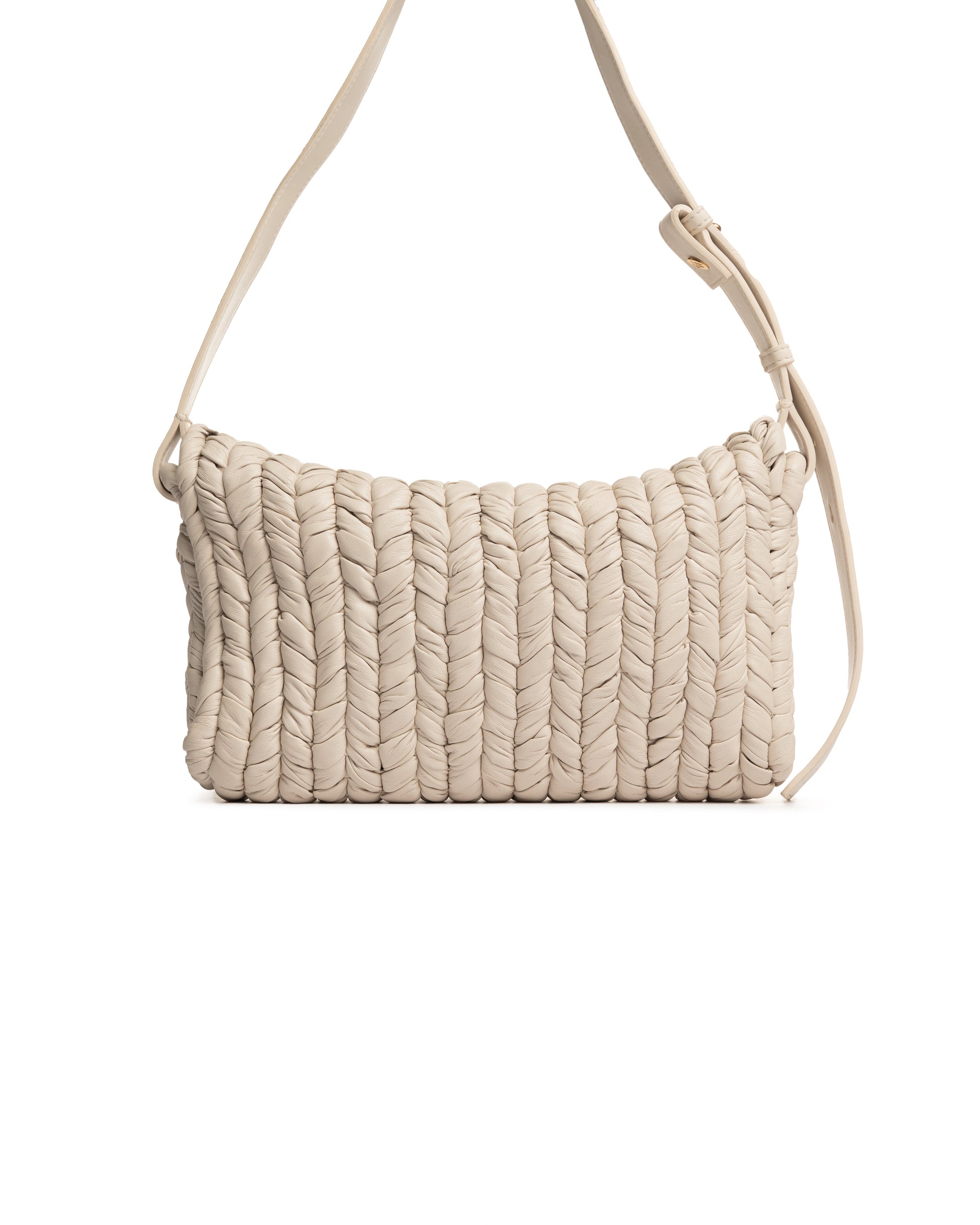 Nanushka The Square press-stud cream white shoulder bag Nanushka