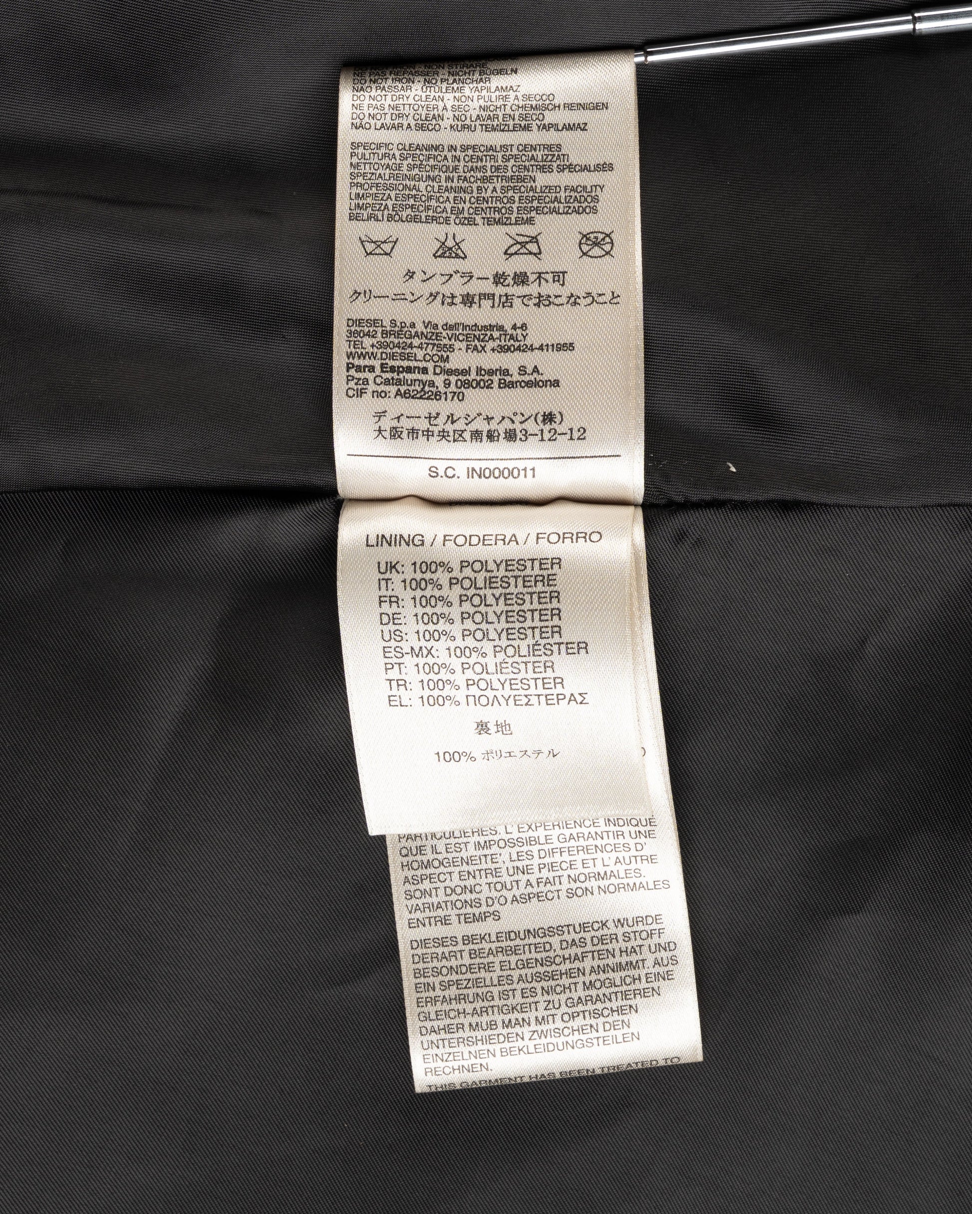 Diesel asymmetric hem mini black dress Diesel