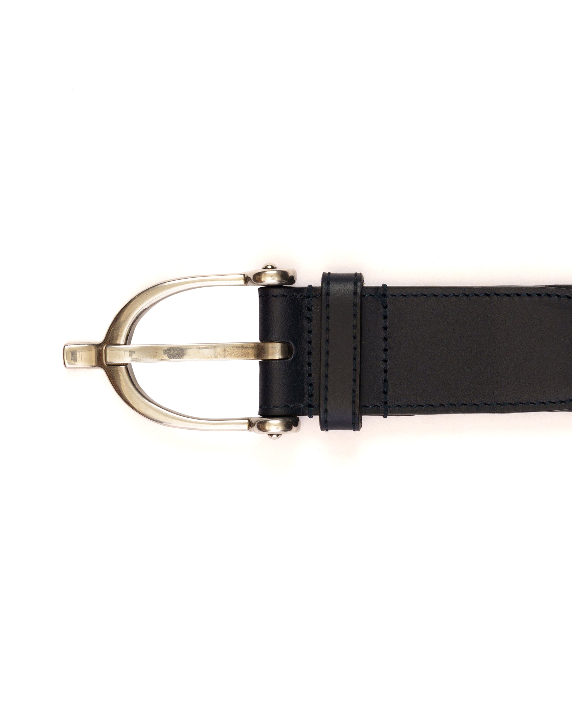 Gucci Stirrup black leather belt
