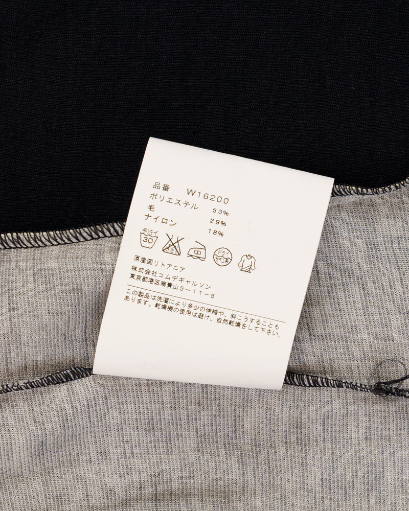 COMME des GARÇONS SHIRT jersey panelled black sweater thumbnail