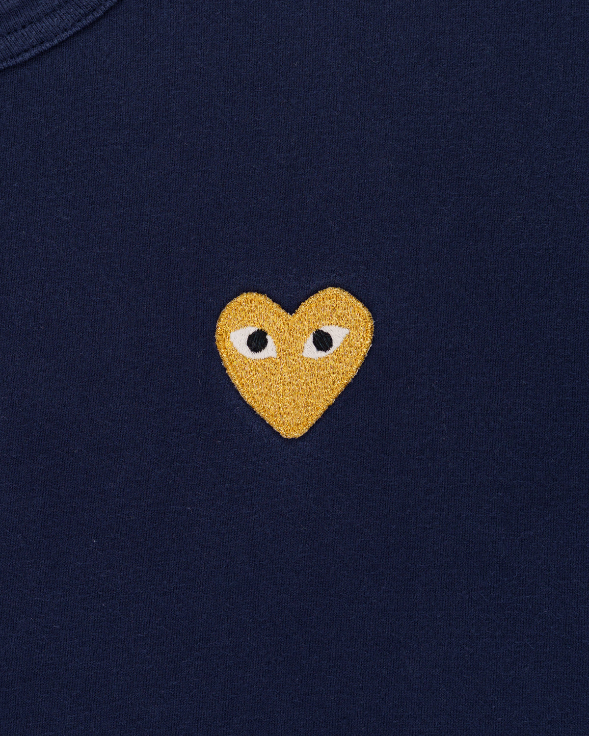 COMME des GARÇONS PLAY gold logo patch t-shirt