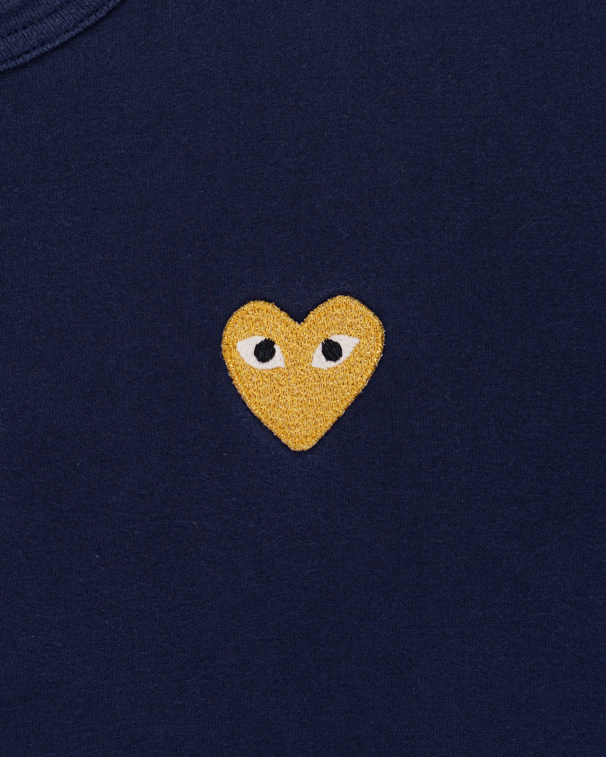 COMME des GARÇONS PLAY gold logo patch t-shirt