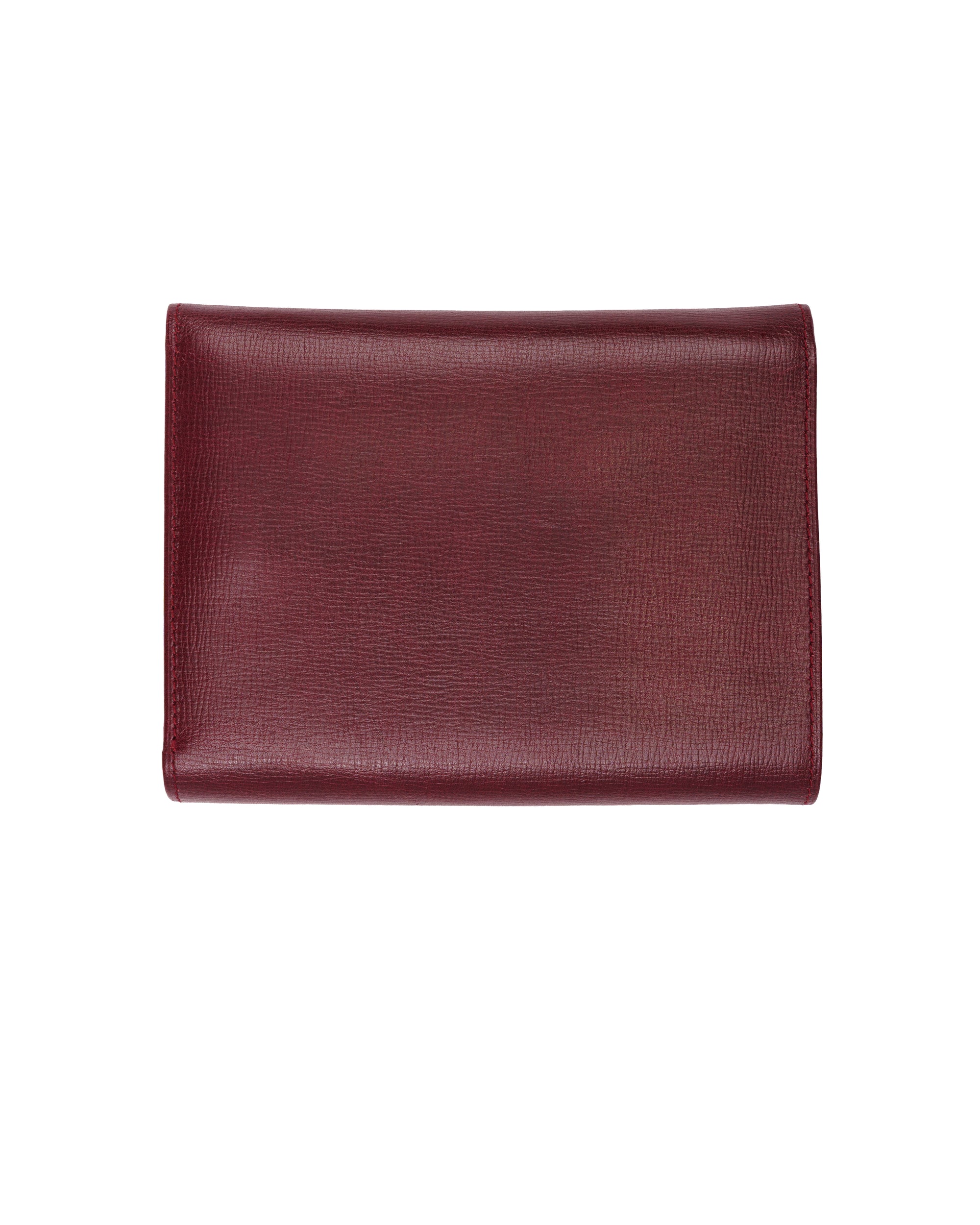 Cartier "must de Cartier" burgundy bifold wallet & card wallet set