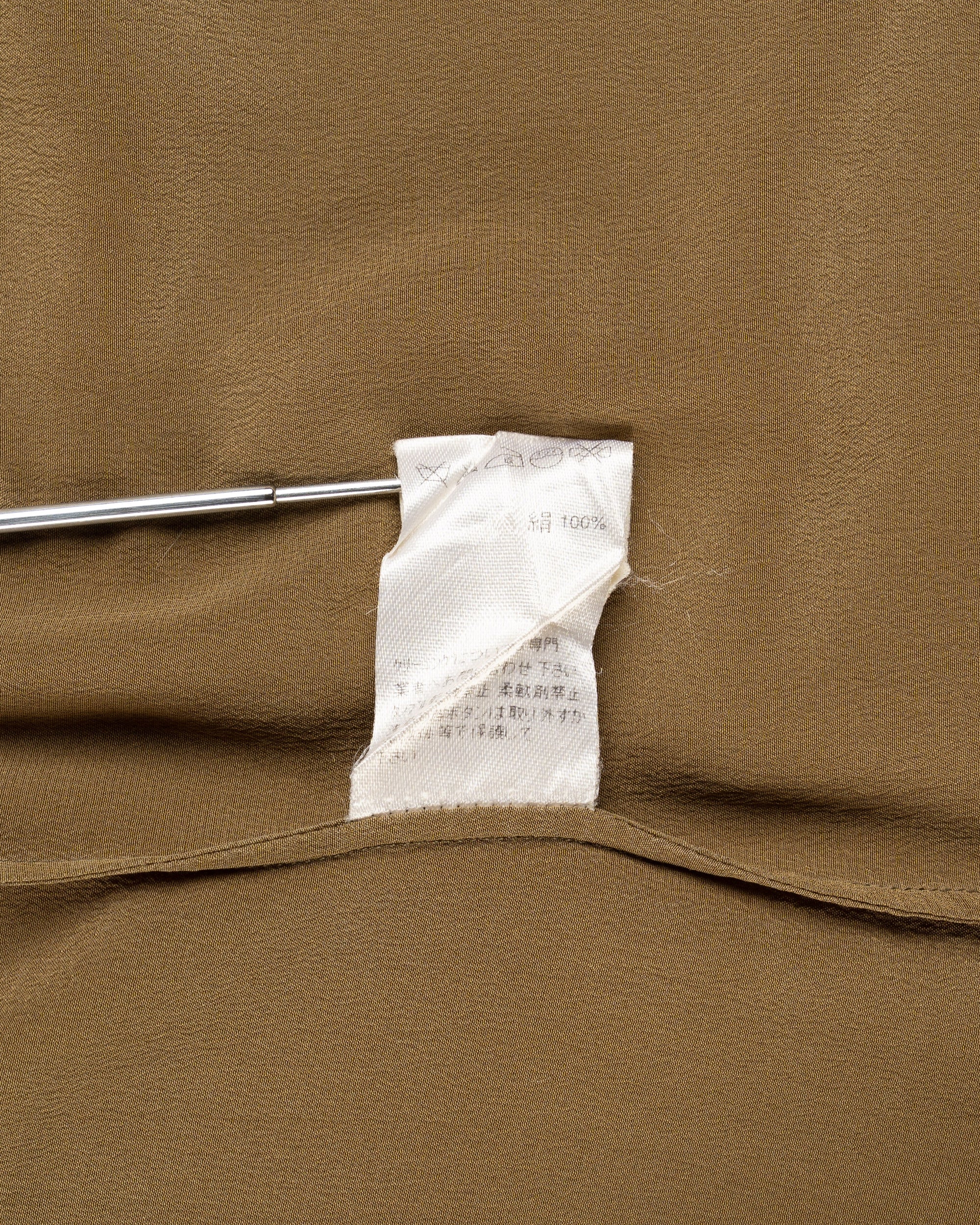Celine military epaulets silk button-up shirt