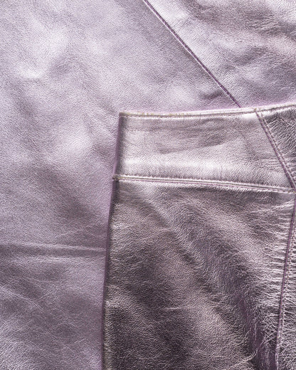 Thierry Mugler Couture faux-leather pink pencil skirt Thierry