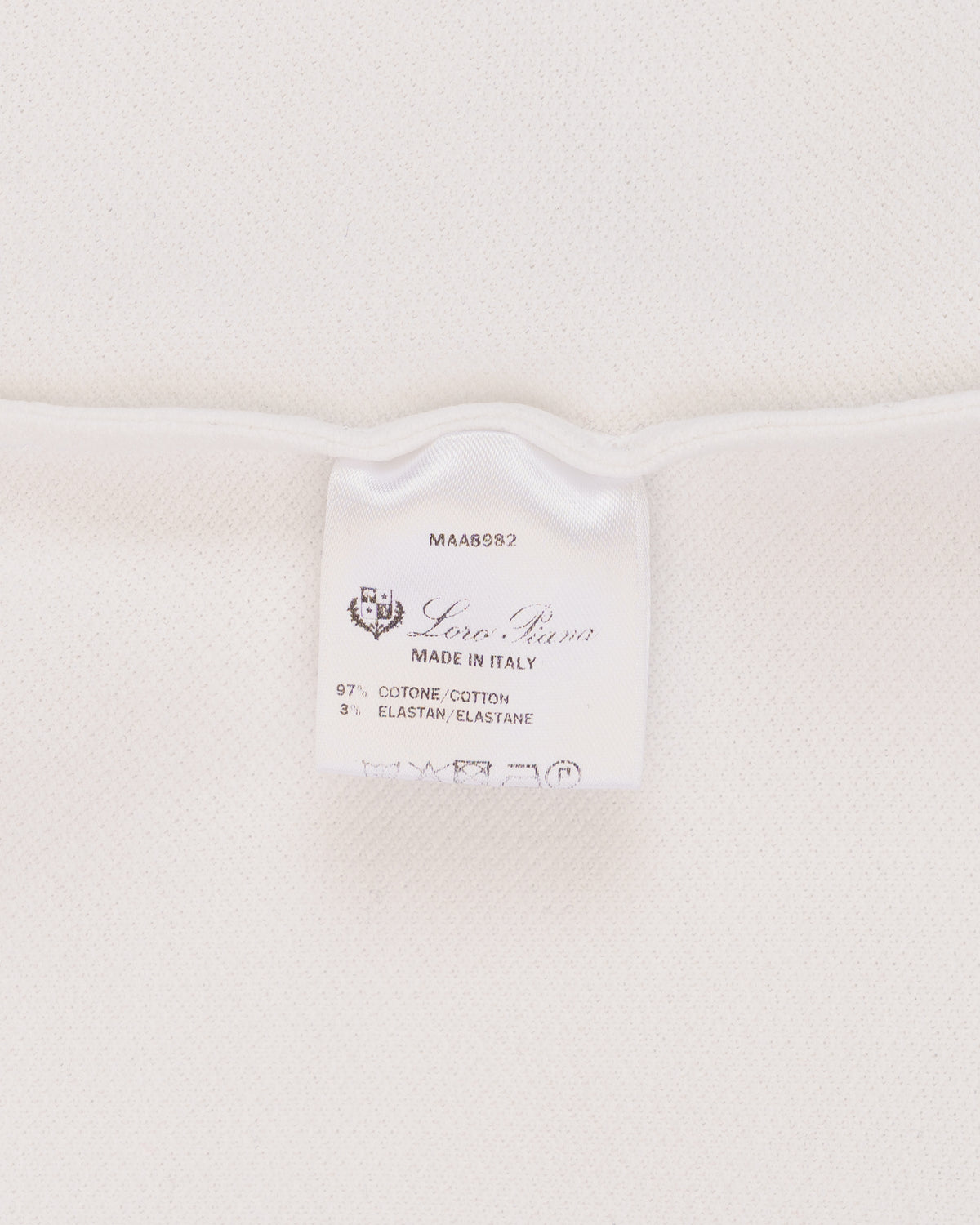 Loro Piana cotton white polo-collar t-shirt
