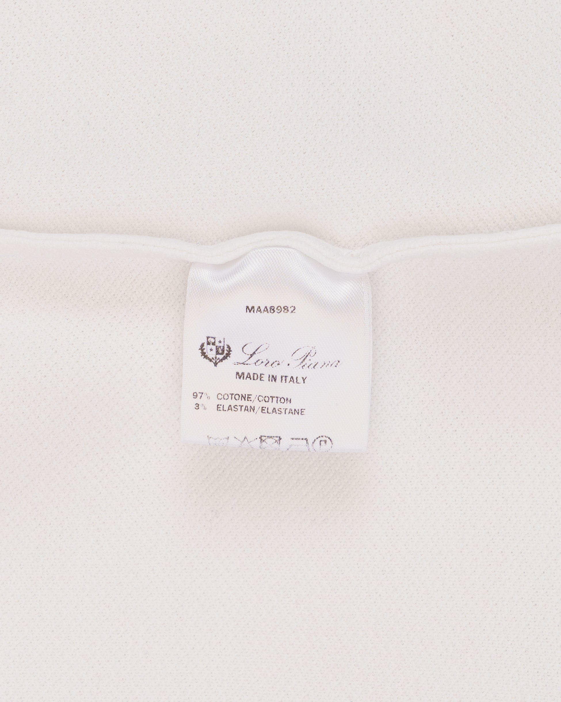 Loro Piana cotton white polo-collar t-shirt