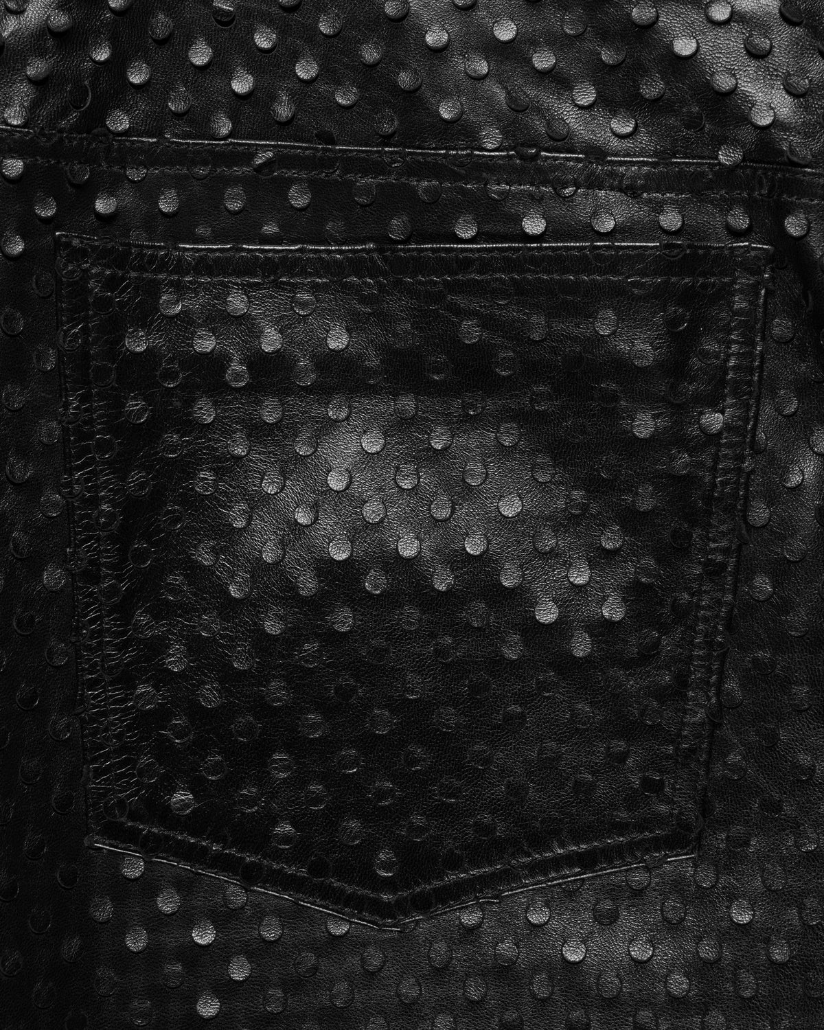 Helmut Lang Perforated black leather pants