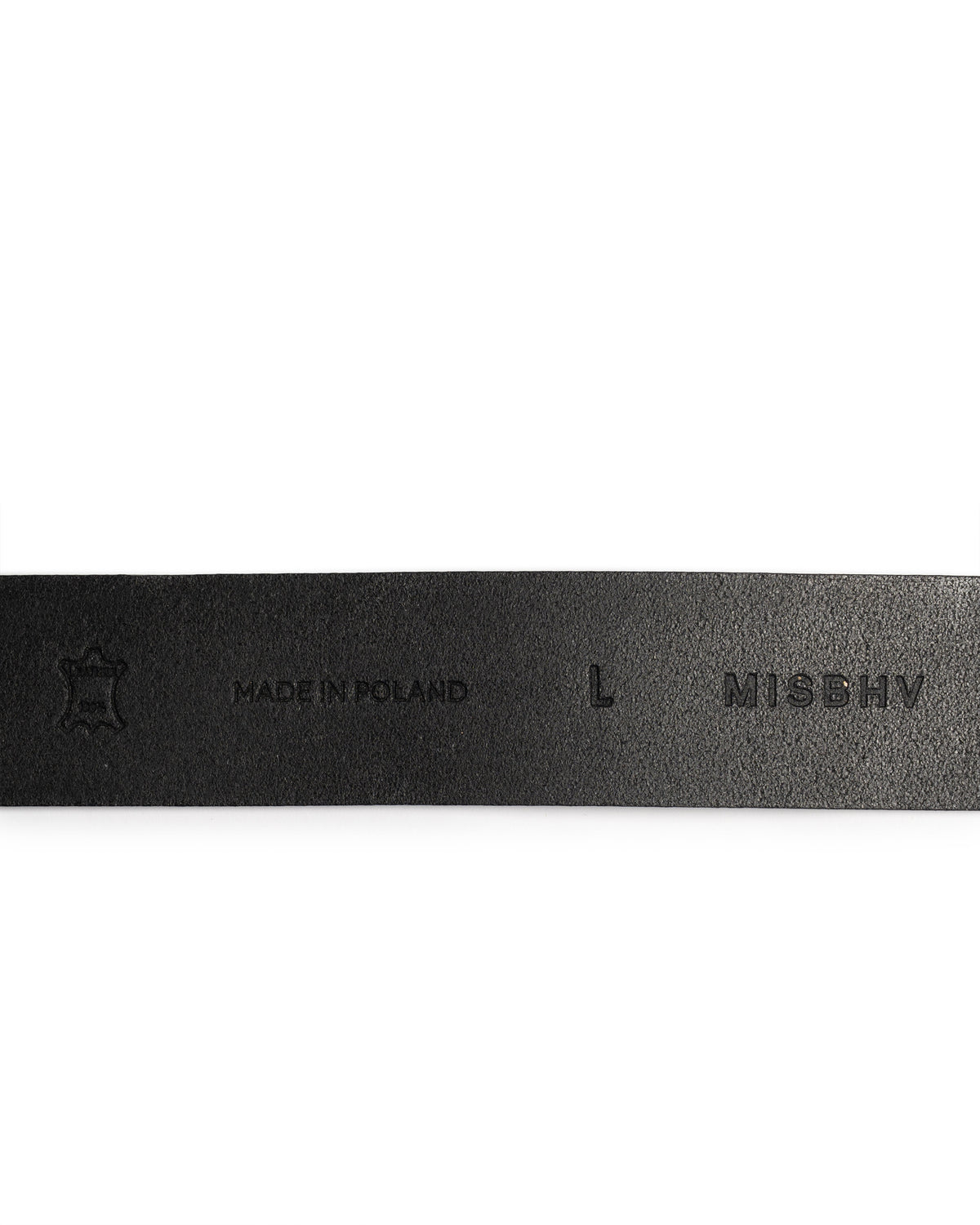 MISBHV metal frame gothic logo black belt