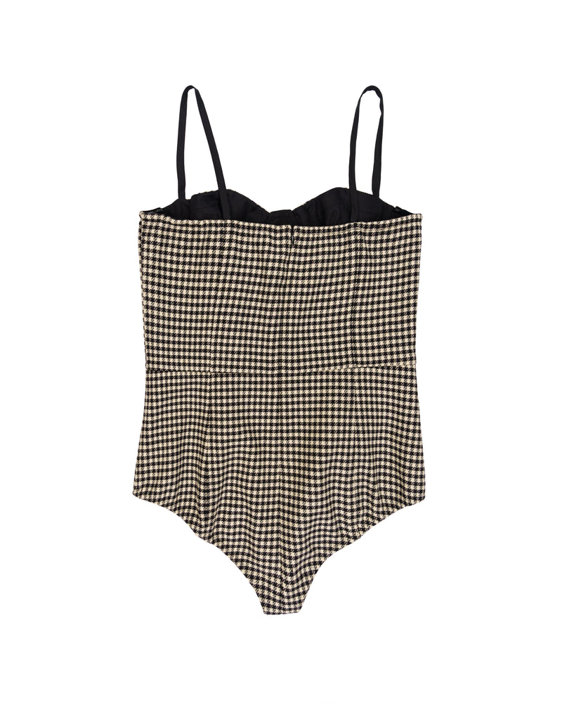 ValentinoRED Houndstooth corset dress thumbnail