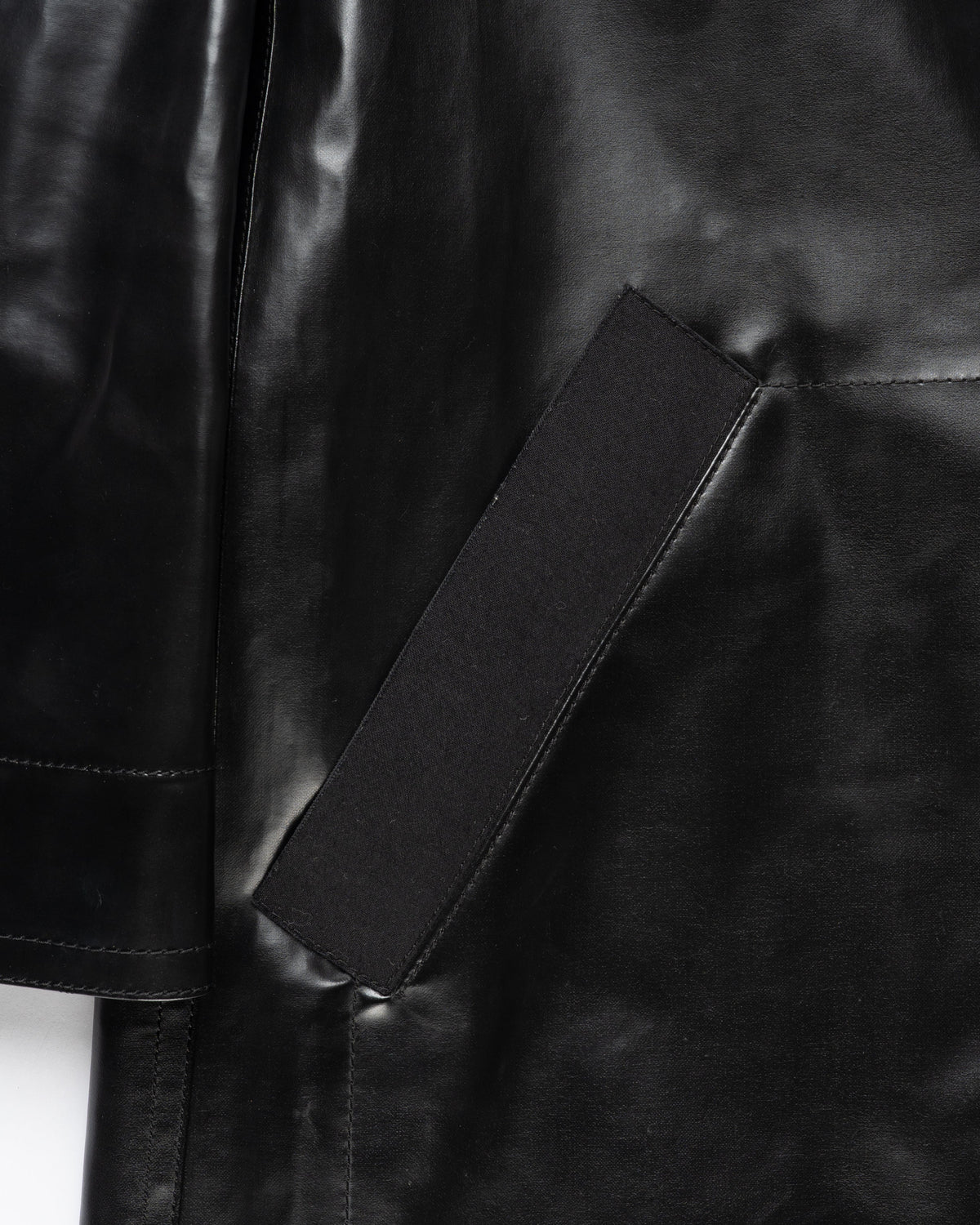 Kwaidan Editions single-breasted rubber black coat
