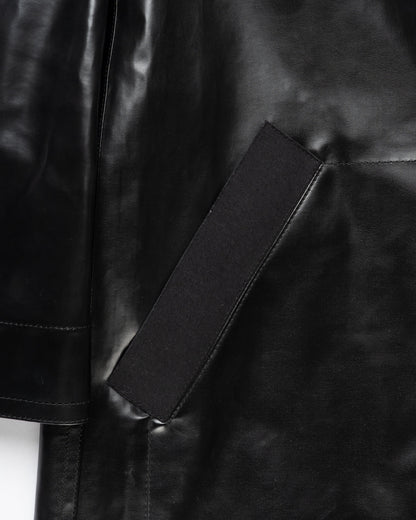 Kwaidan Editions single-breasted rubber black coat Kwaidan