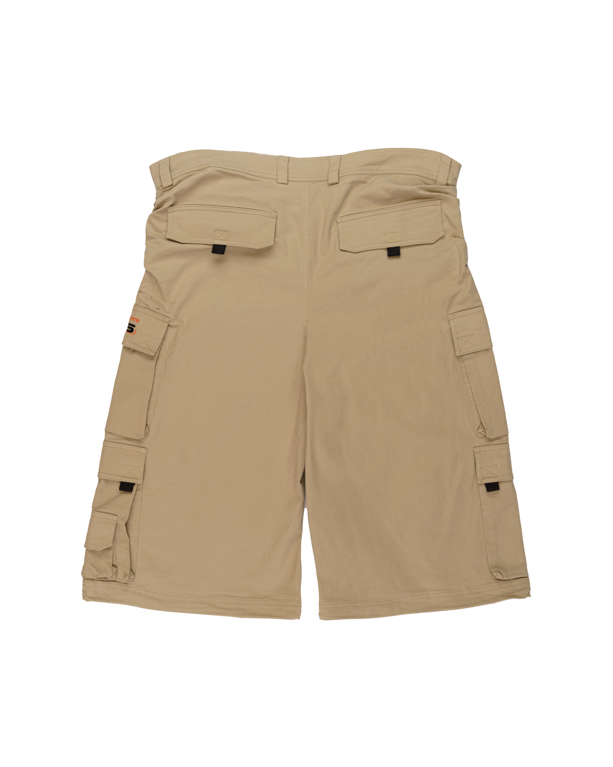 Martine Rose pulled cargo twill beige shorts