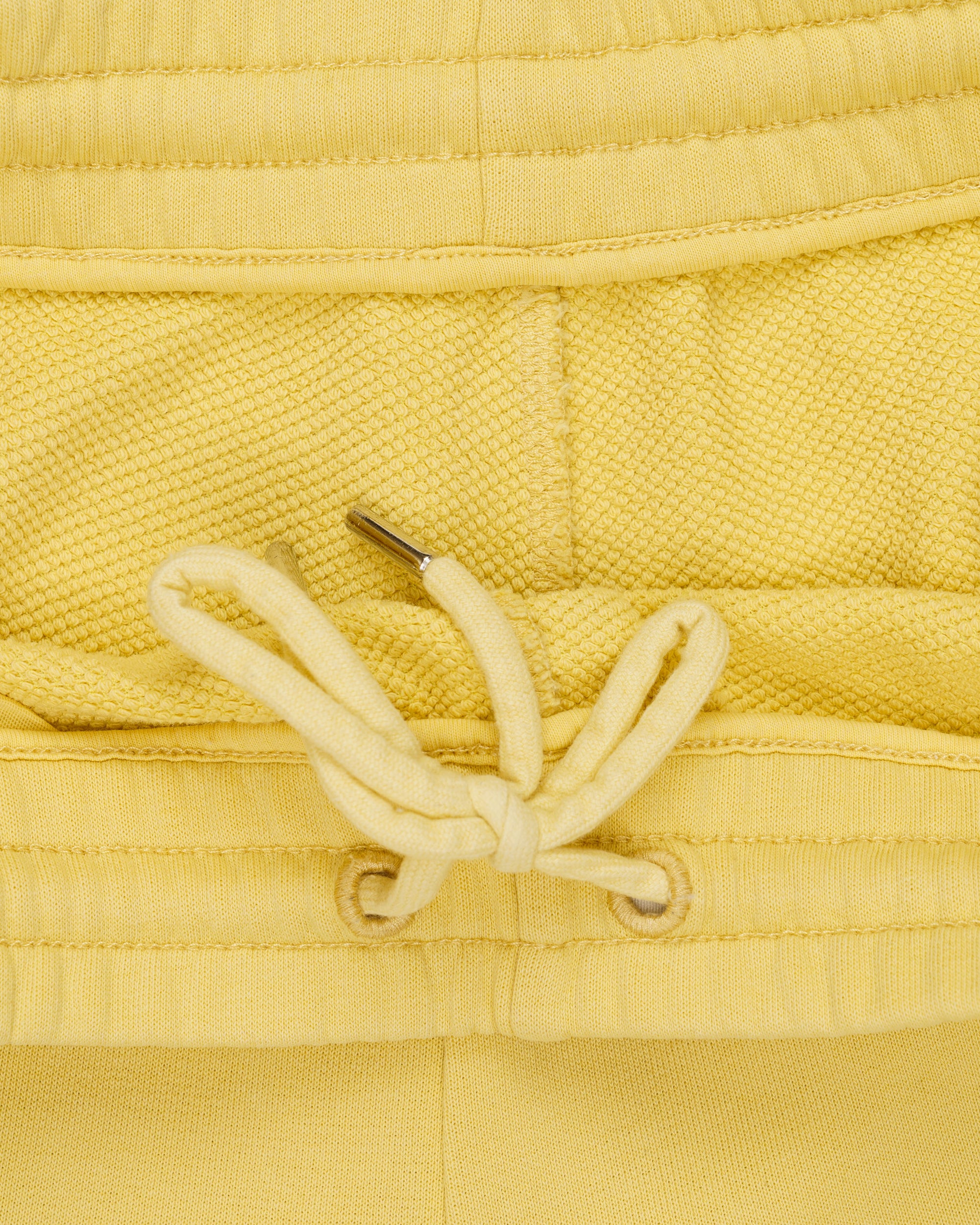 Moncler logo patch wide leg yellow sweatpants