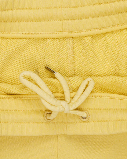 Moncler logo patch wide leg yellow sweatpants
